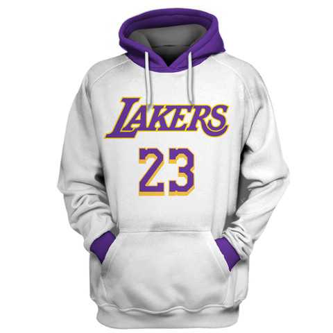 Lakers 23 Lebron James White All Stitched Hooded Sweatshirt,We sell and wholesale Lakers 23 Lebron James White All Stitched Hooded Sweatshirt on line form chian!